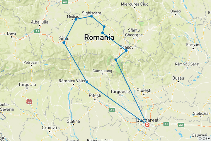 Karte von Transsilvanisches Erbe & seine Landschaften