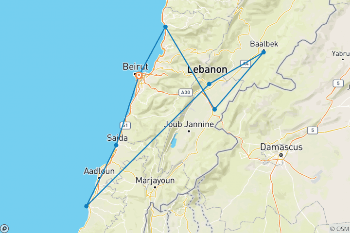 Map of People & Landscapes of Lebanon