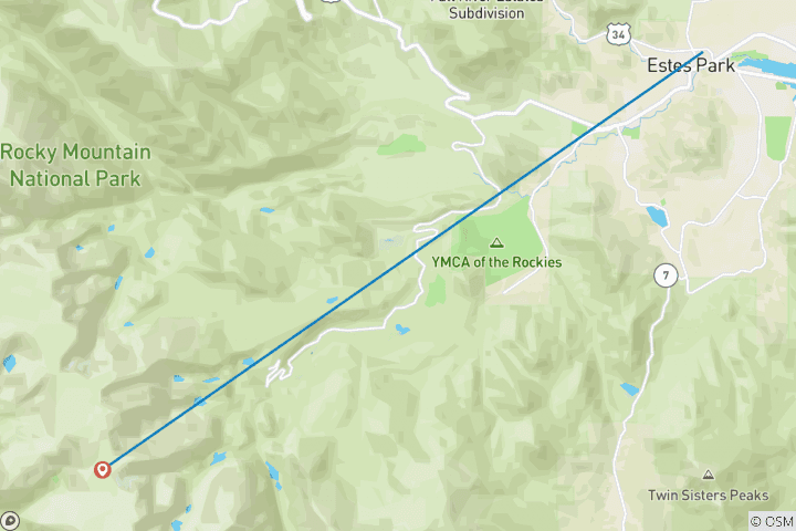 Map of Emerald Lake Snowshoe Tour