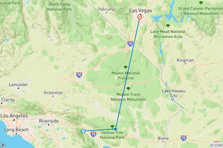 Mapa de Circuito a Joshua Tree Autocamp