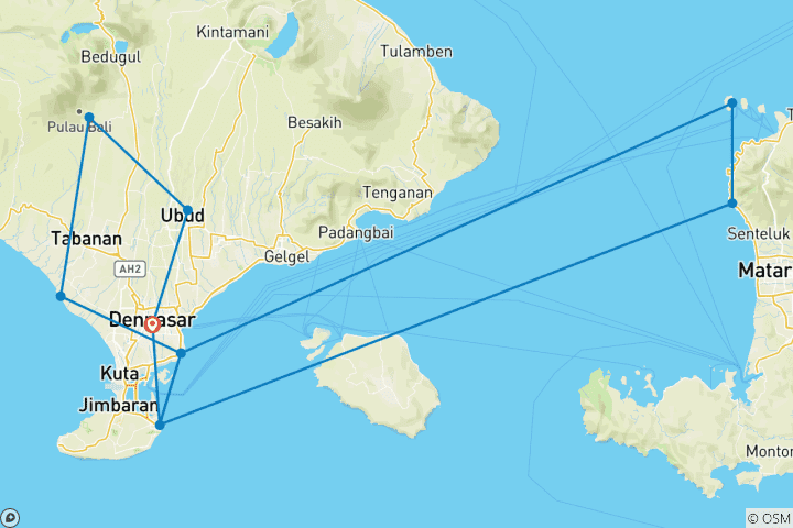 Map of Three Indonesian Dream Islands