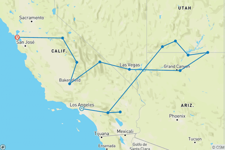 Mapa de Explorador de parques nacionales de EE.UU.