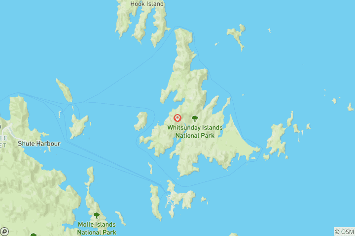 Carte du circuit Whitehaven Beach Camping Transfer