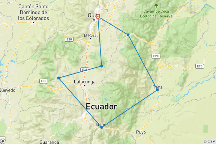 Map of Adventurous Ecuador