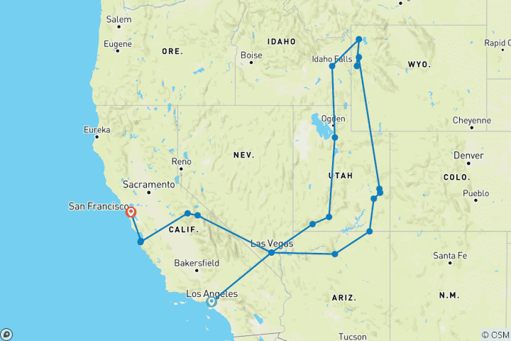 Map of National Park Discovery - Los Angeles Airport