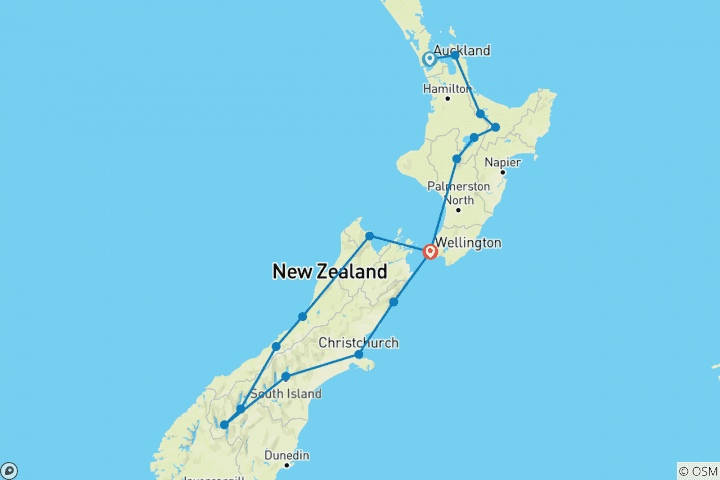 Map of Legendary New Zealand