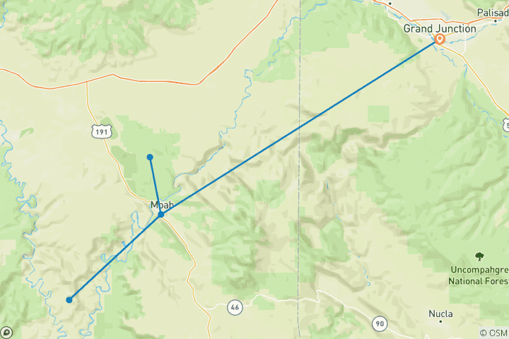 Map of Arches & Canyonlands Adventure