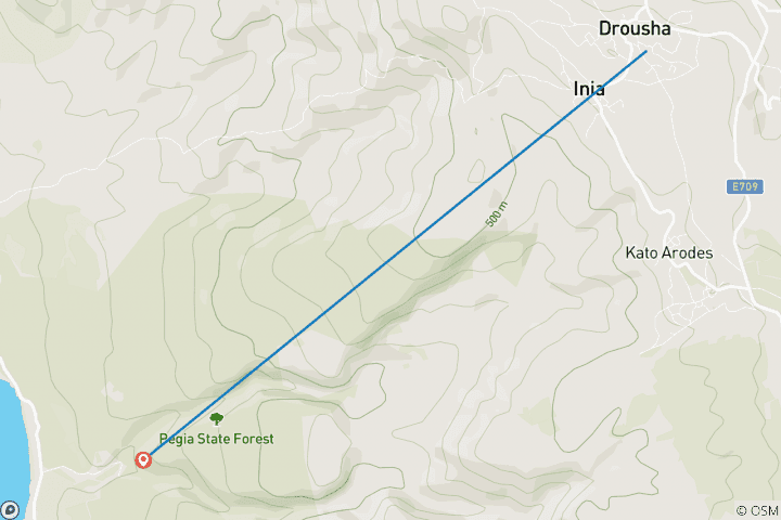 Map of Walking the Akamas Peninsula