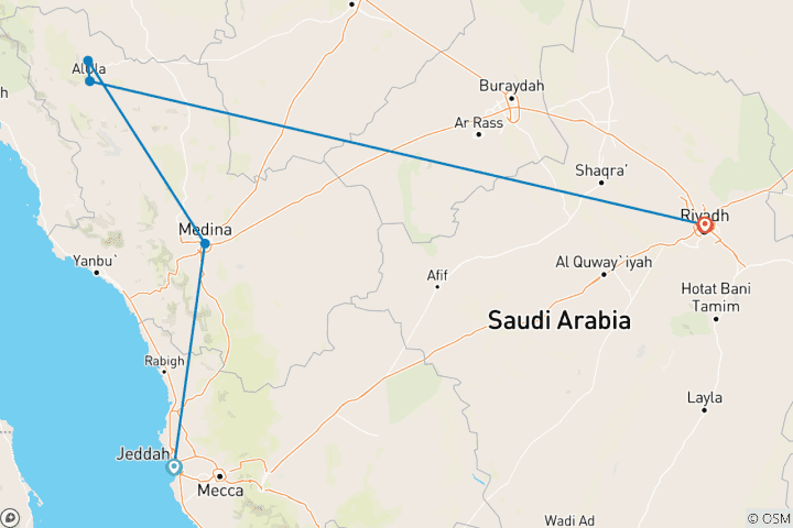 Mapa de Tras el telón del islam espiritual: una mirada a Arabia Saudita