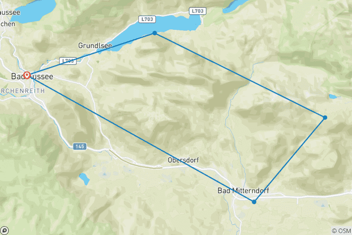 Carte du circuit Salzkammergut Berge & Seen Trail 4 : 9 lacs/ 1 sommet (8 jours)