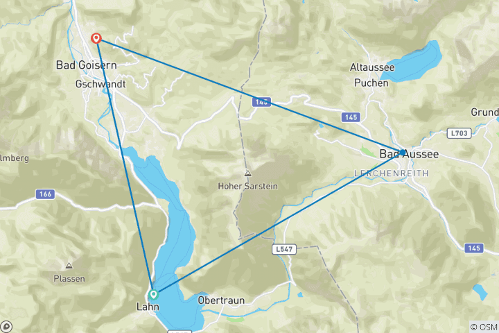 Map of Salzkammerweg: On the Trail of World heritage 5 Days