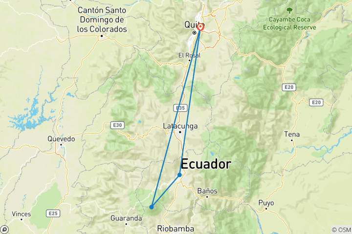 Map of Ascension du Chimborazo (5 jours)