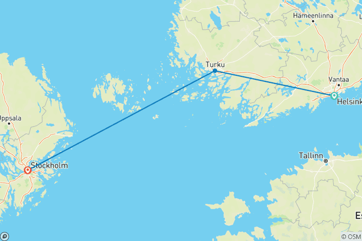 Karte von Finnland & Schweden: Höhepunkte