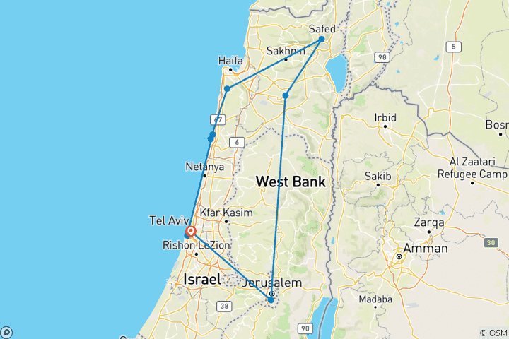 Map of Israel: Relaxed experience