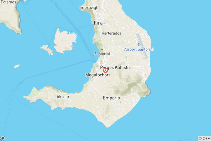 Mapa de Escapada a Santorini, 3 días