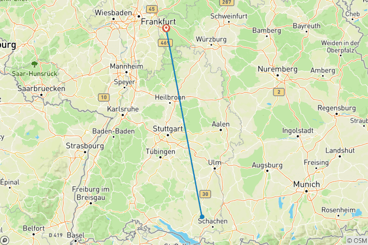 Mapa de Cuento de hadas Spessart 5 días (5 días)