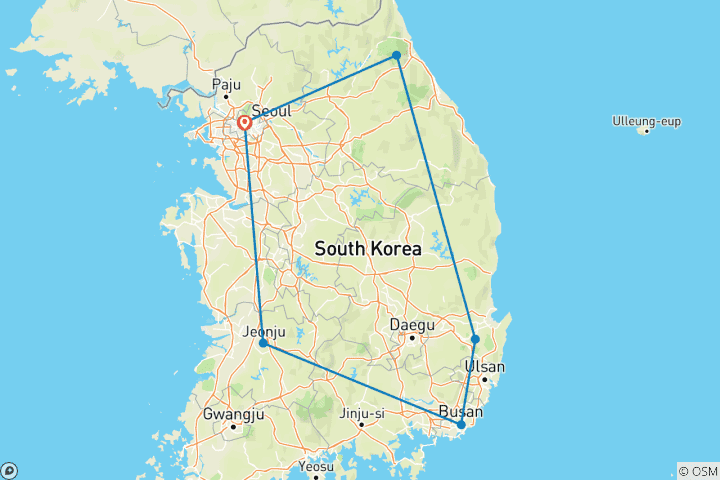 Map of Soulful South Korea