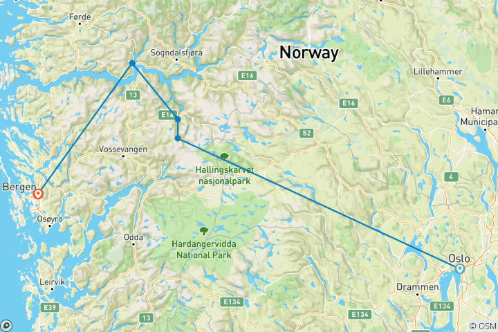 Map of Magical Fjord Adventure