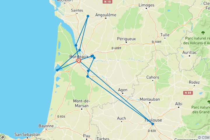 Map of Beautiful Bordeaux 2025