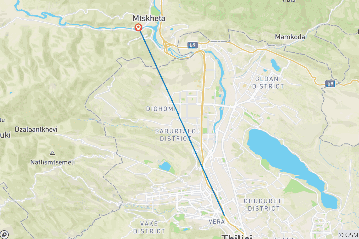 Carte du circuit Voyage de Pâques en Géorgie (7 jours)