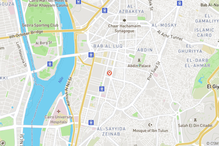 Carte du circuit Dîner- croisière et spectacle sur le Nil du Caire _Maxim croisière_.