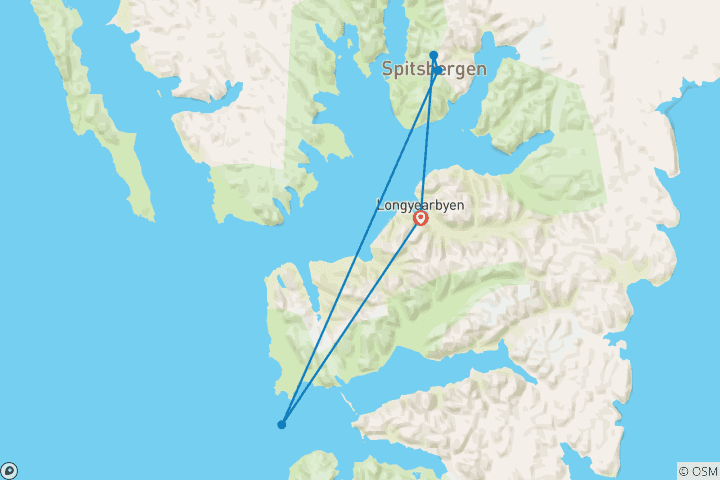 Mapa de Expedición ártica en profundidad y safari en Oso Polar