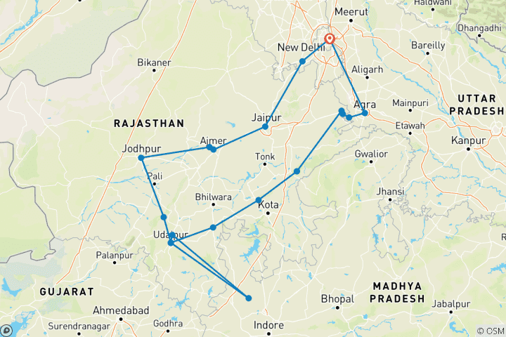 Map of Historical Rajasthan