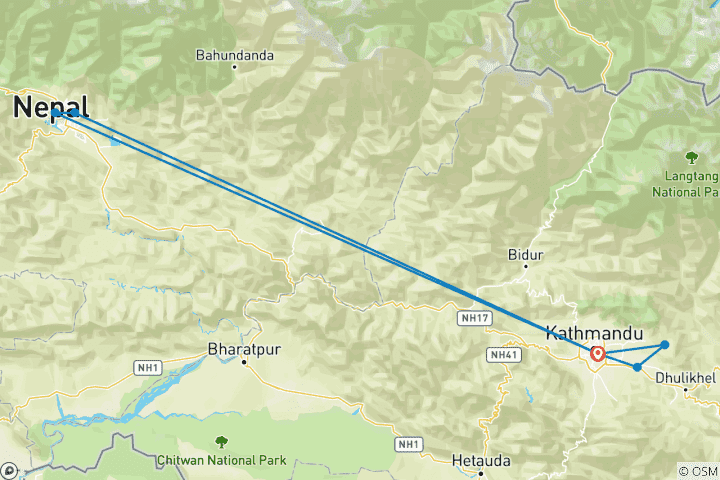 Map of Himalaya Viewpoint Luxury Tour