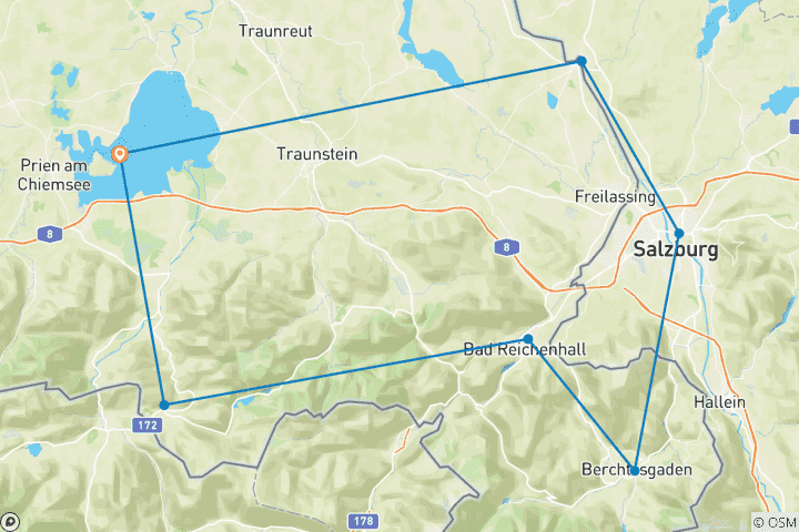 Kaart van Chiemgau Highlights 7D/6D