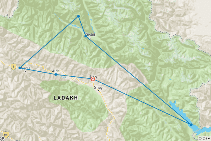 Map of Ultimate Ladakh Experiences