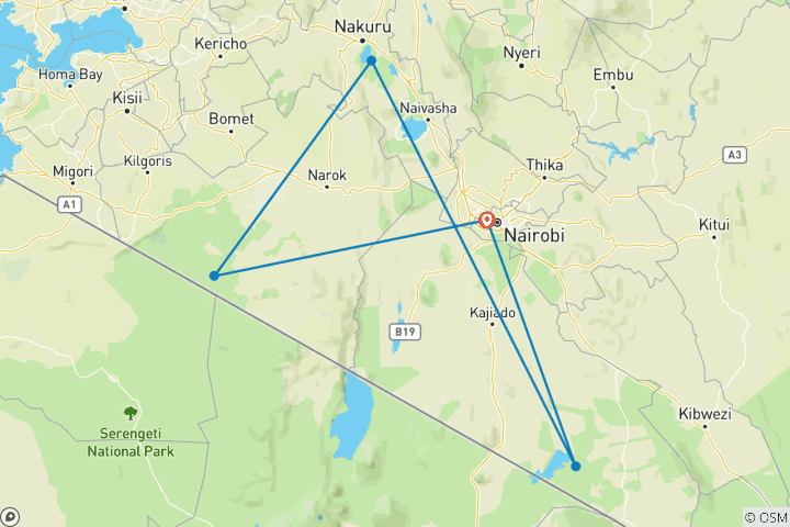 Map of Kenya Maasai Mara BIG 5 Safari 7 Days **Sustainable Approach to Travel