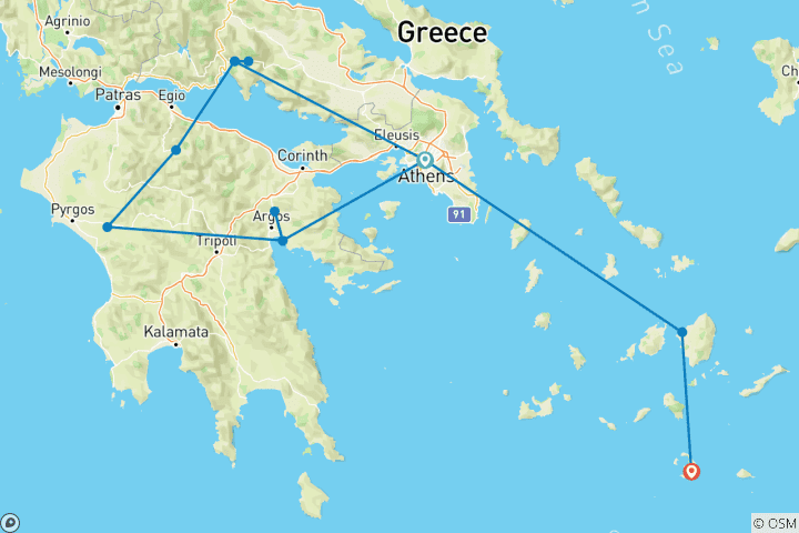 Map of Best of Greece