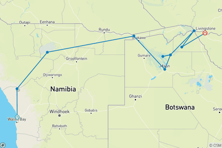 Map of Desert & Delta - North Camping & Accommodated 2024