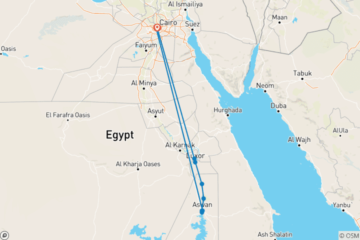 Map of Queen Cleopatra  - 7 days ( 5 stars )