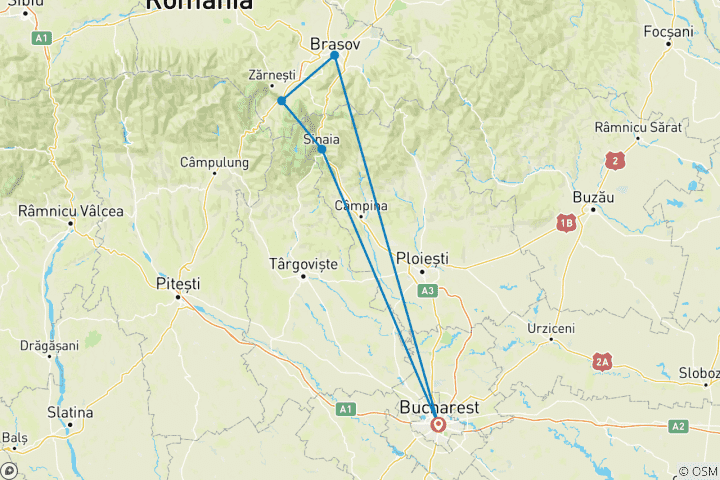 Carte du circuit Les merveilles médiévales et la faune de Transylvanie : Un circuit immersif de 2 jours