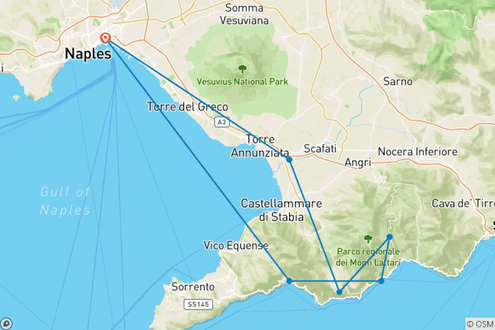 Map of Local Living Italy—Amalfi Coast