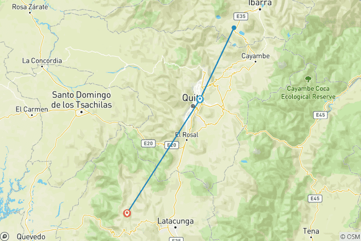 Map of PRIVATE CULTURAL & WALKING HOLIDAY IN QUITO (4 days)