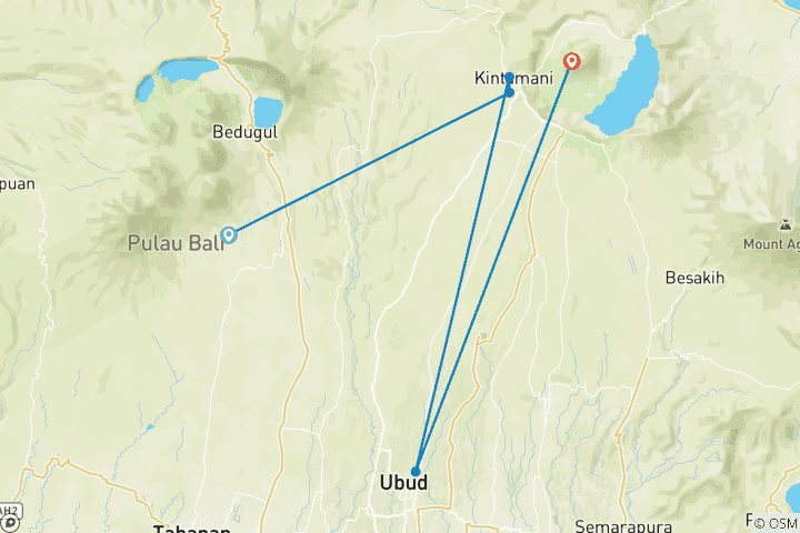 Carte du circuit Trekking au lever du soleil sur le Mont Batur