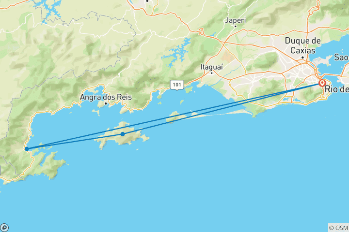 Carte du circuit Circuit sur mesure de 7 jours au Brésil pour les familles, départ quotidien, guide et voiture privés