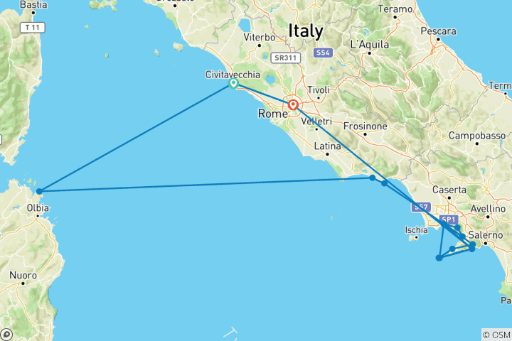 Map of Enchanting Italian Coastlines