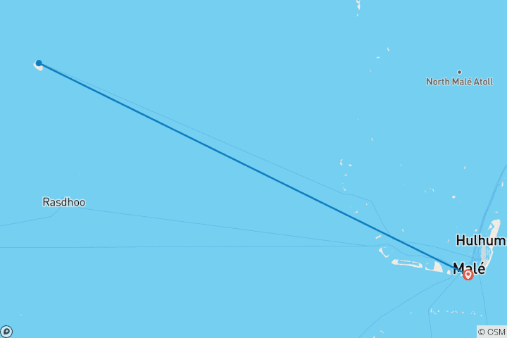 Map of Tailor-Made Maldives Holiday at Thoddoo, Daily Departure & Private Guide