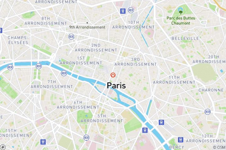 Map of Independent Paris City Stay