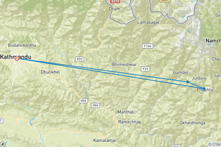 Map of Pikey Peak Trek