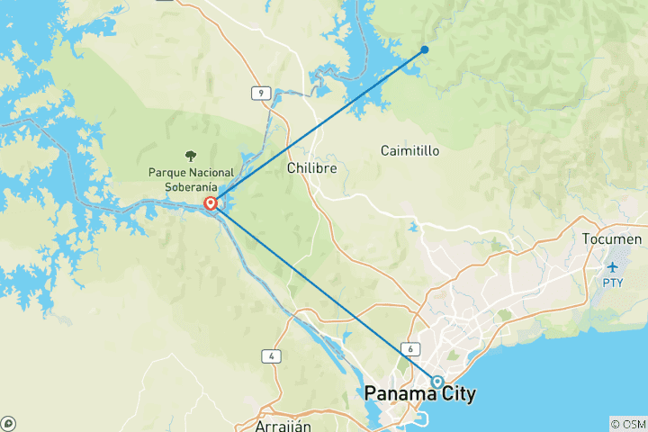 Mapa de Panamá Independiente Con La Costa Del Pacífico