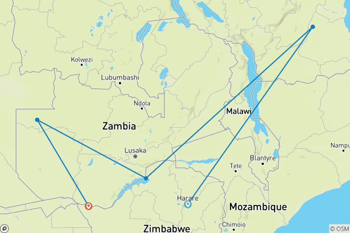 Map of The Best of Zimbabwe