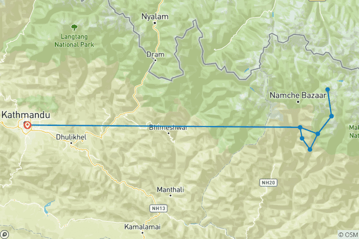 Carte du circuit Escalade du pic Mera