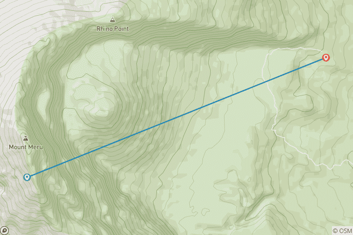 Kaart van 4 Dagen | Mount Meru Beklimming