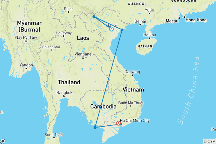 Map of Exquisite Vietnam 11 Days - Sapa/ Halong Bay/ Phu Quoc Island