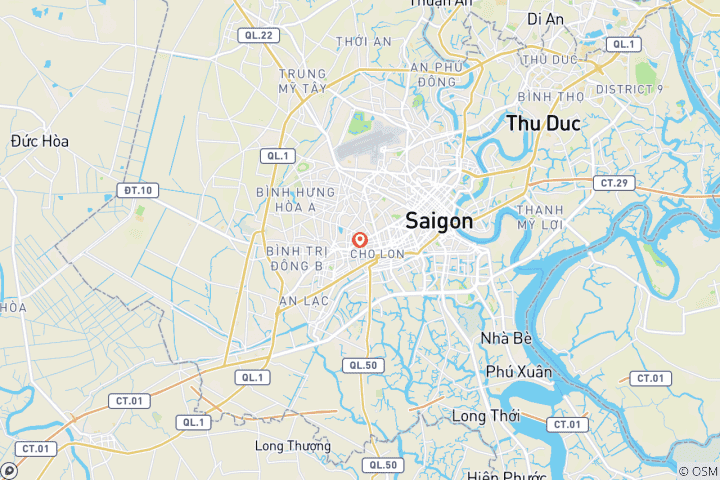 Mapa de Circuito de un día a Ciudad Ho Chi Minh