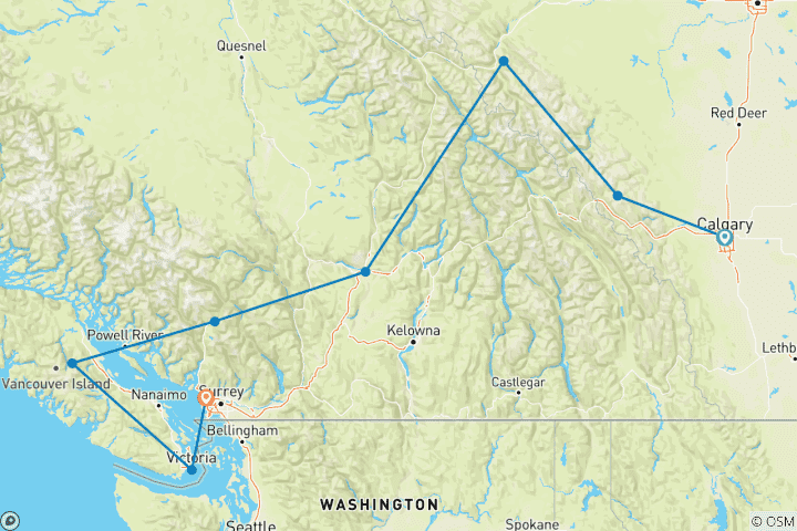 Carte du circuit Sentier des Rocheuses